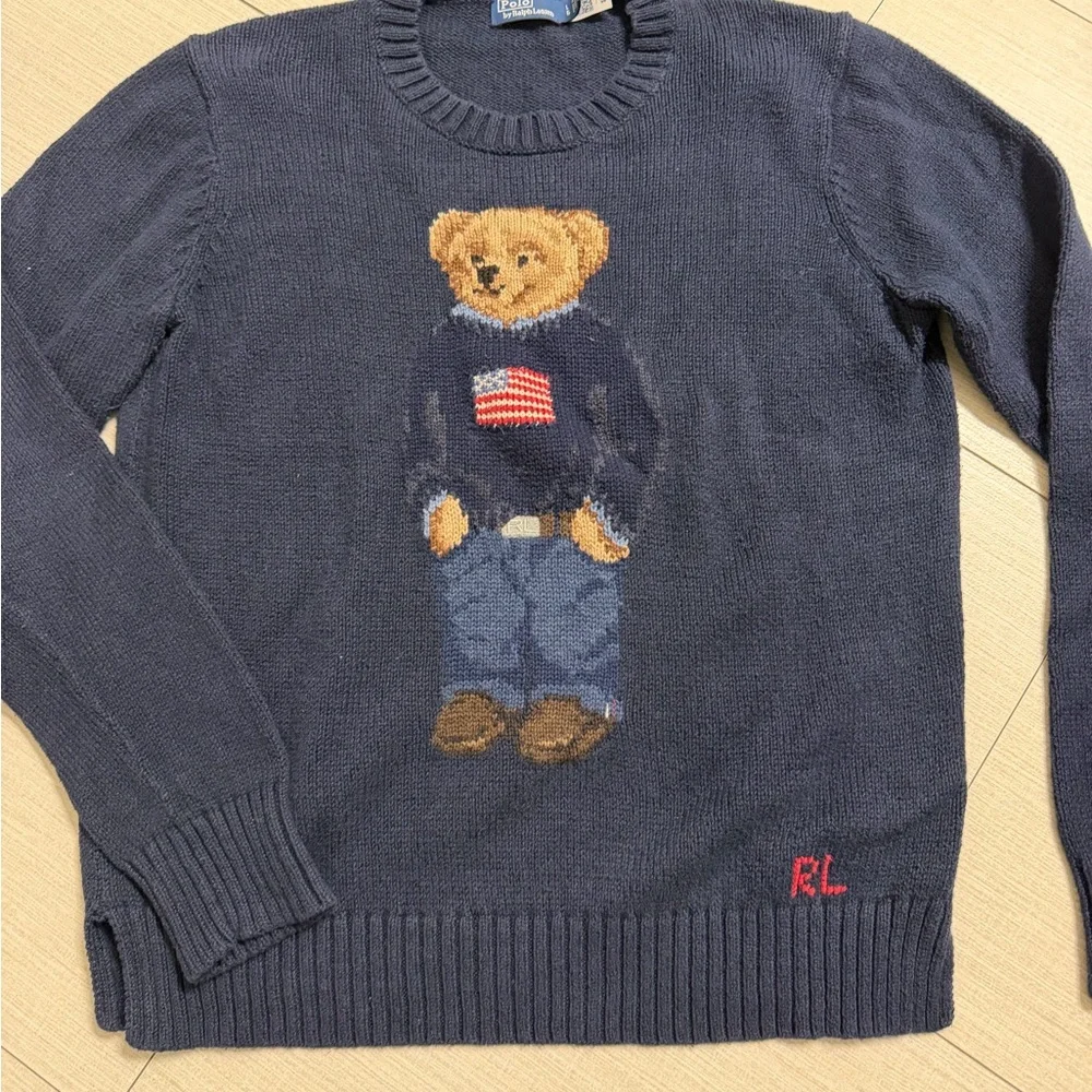 Ralph Lauren woman’s bear flag sweater - Picture 1 of 5